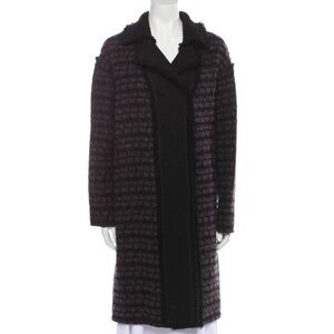 amelia toro Black and Purple Teddy Wool Jacket